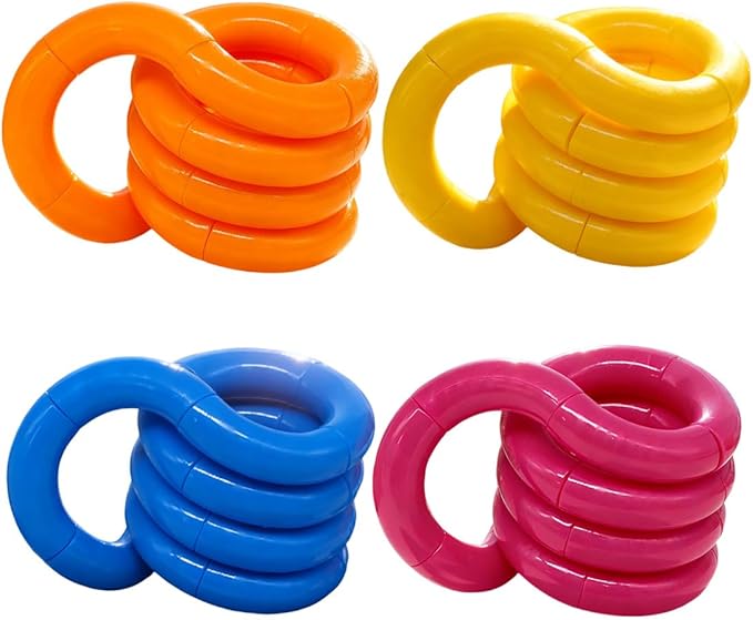 4 Pack Twist-Spielzeug, Abnehmbare ABS Fidget Toys, Hand-Augen-Koordination Stressabbau, Sensorisches Spielzeug für Kinder und Erwachsene, Unterwegs und Pausen, Multi-Color